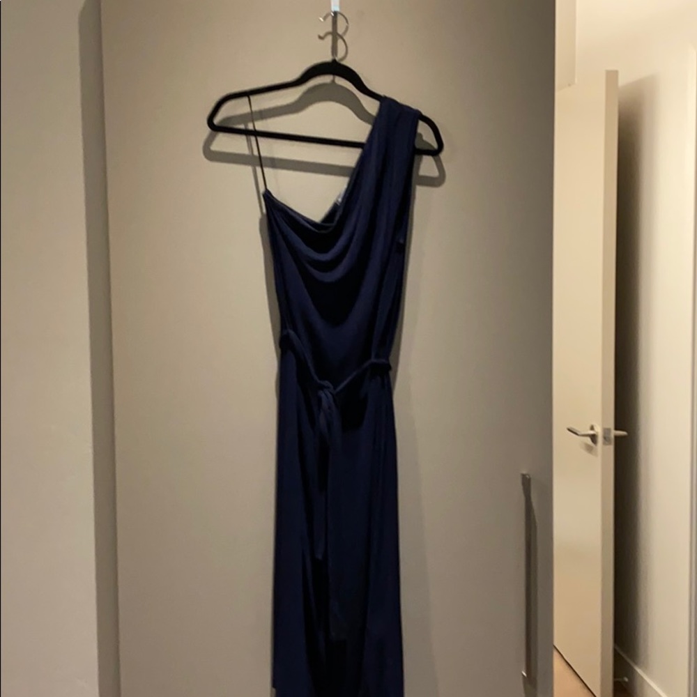 H&M Navy Blue One-Shoulder Dress
